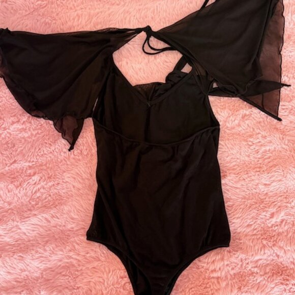 ♥ MIDNIGHT HOUR DARK FAIRY BODYSUIT ♥ - Picture 4 of 6
